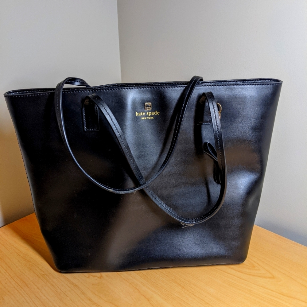 Kate Spade large black tote handbag